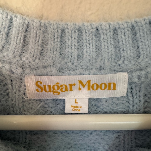 Light Blue Cable Knit Sweater - Picture 3 of 3